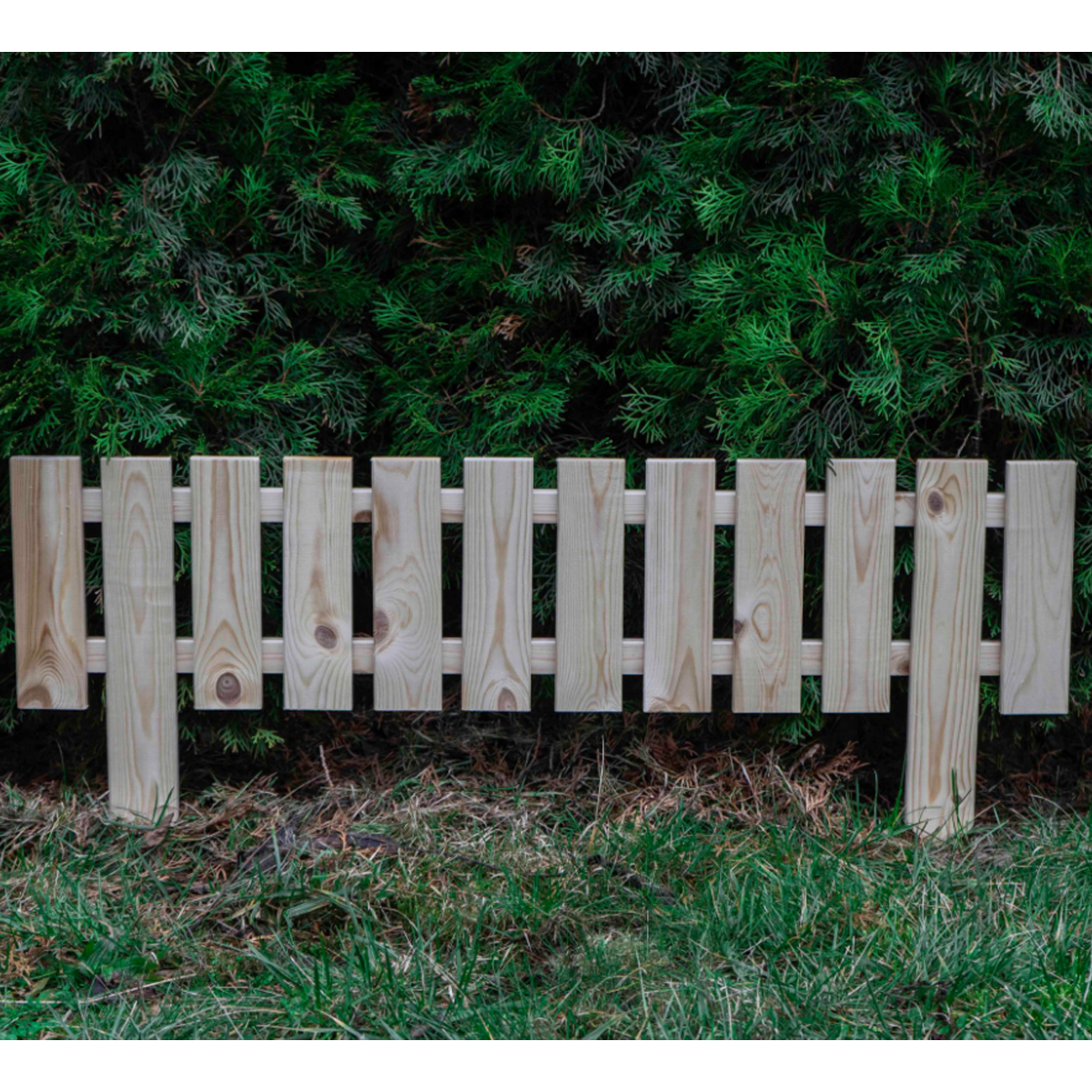 Płotek obrzeże palisada drewniana ogrodowa - obrazek 3